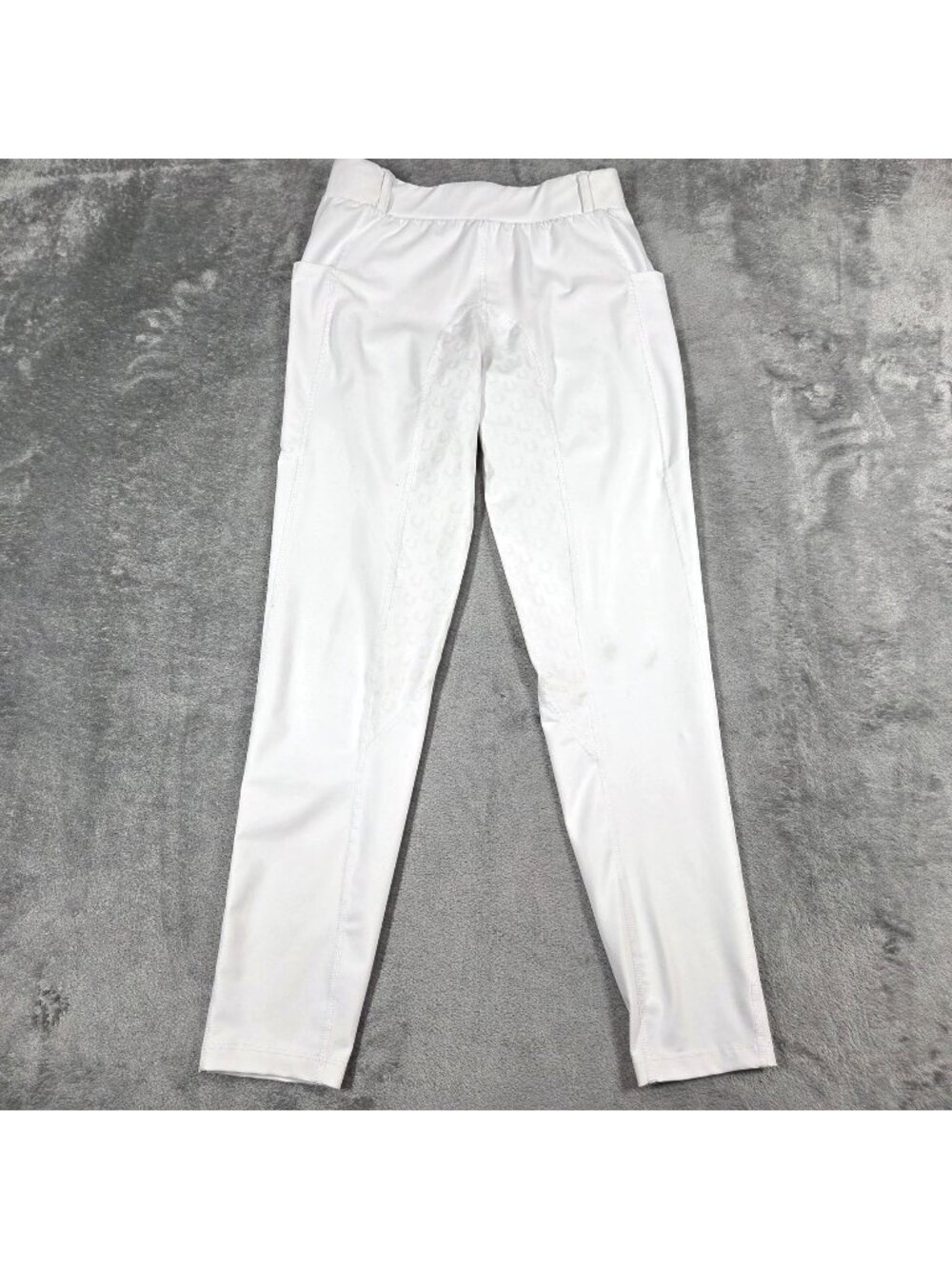 FitsT4 Breeches Womens Medium White Full Seat Silicone Grip Horse Riding Tight
